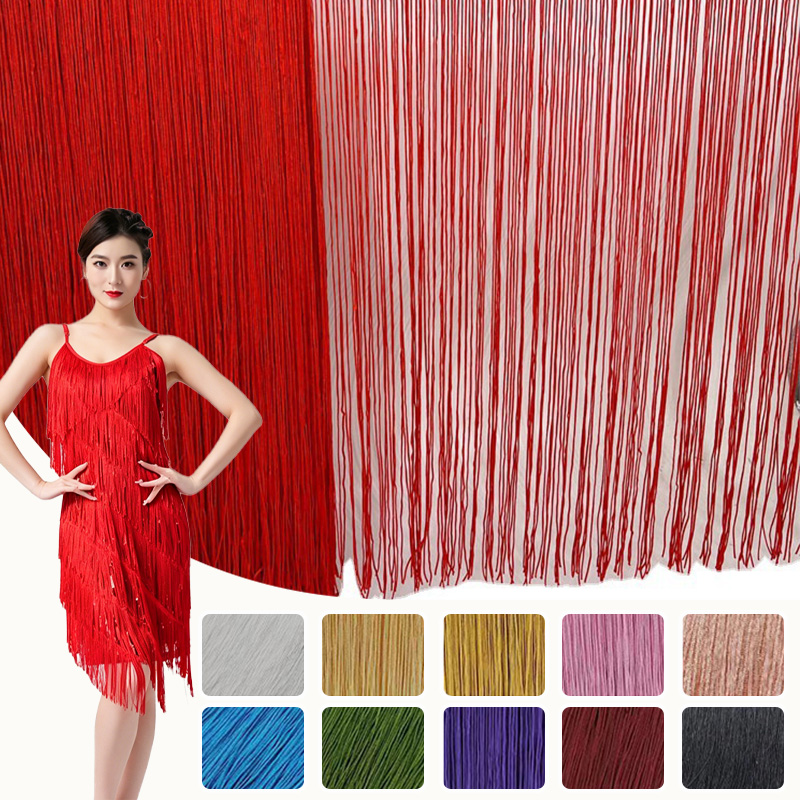 Textile And Sewing Supply - Frangia in poliestere lunga 100 cm,