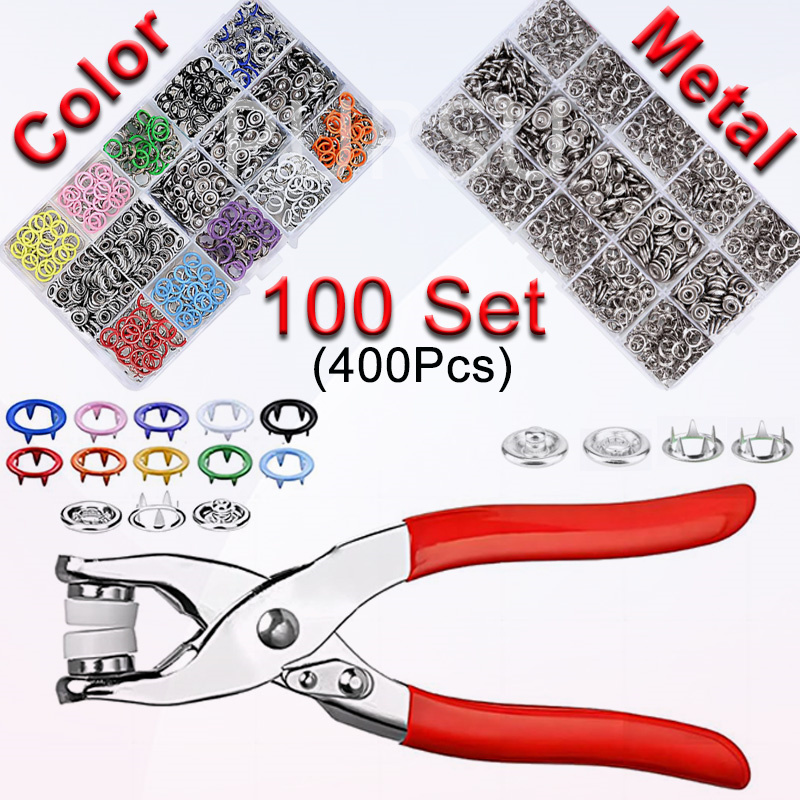 Snap Button Plier - 100 set di pinze a scatto