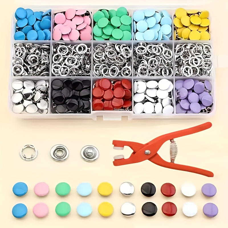 Snap Button Plier - Set di 100 Bottoni Colorati in