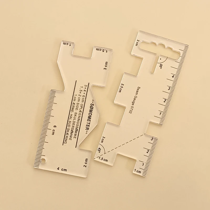 Seam Gauge Metal - 2/1pcs Misura di Cucitura di Precisione
