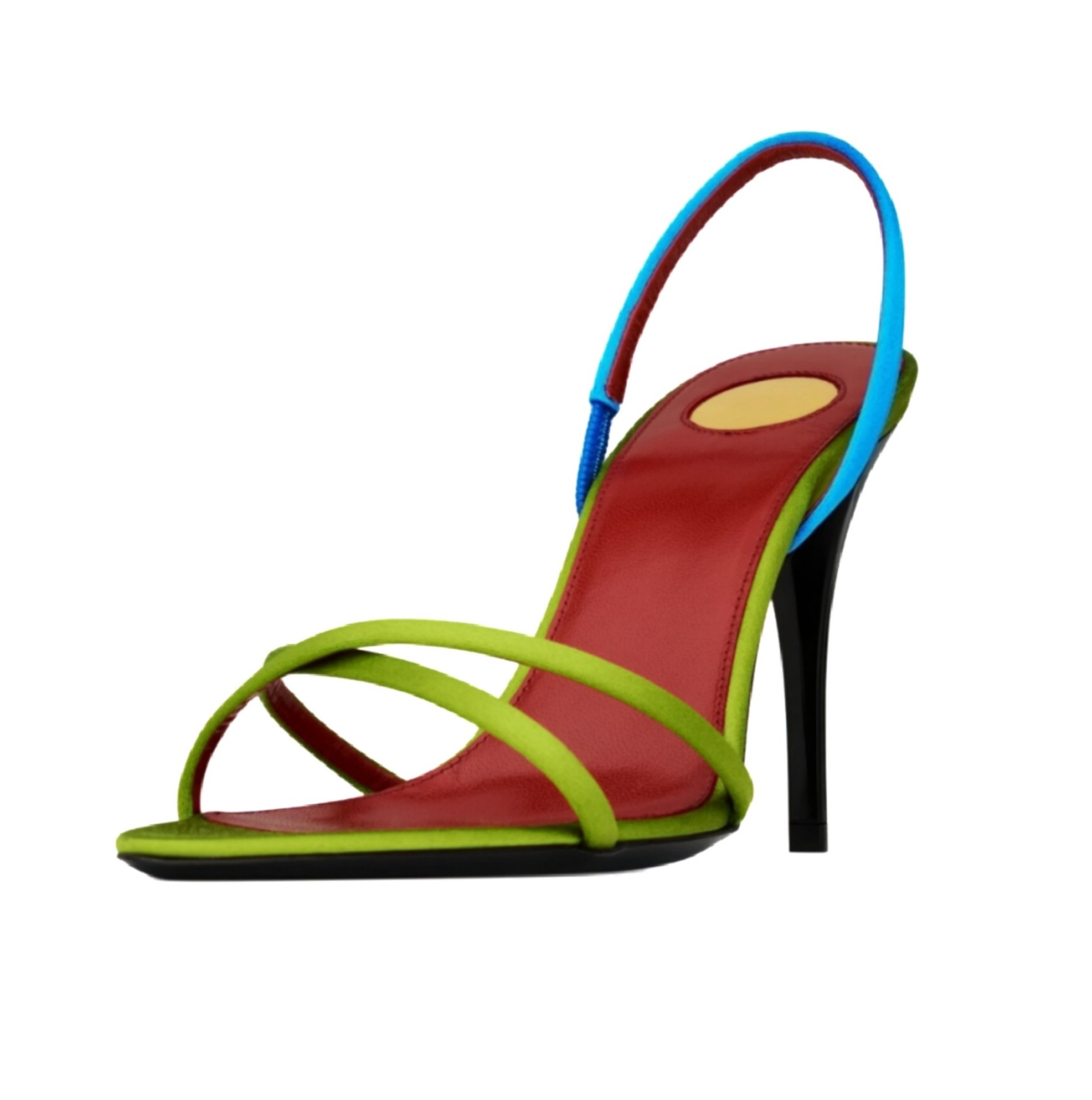 Sewing Nylon - Sandali da donna con tacco a