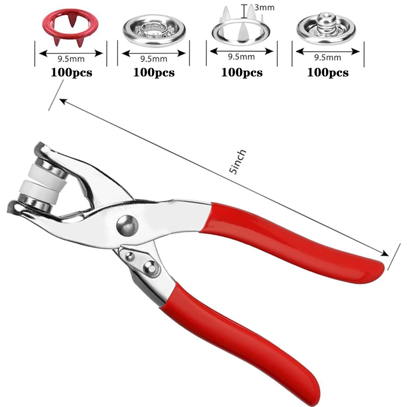 100 set di pinze a scatto pinz - Snap Button Plier recensione e prezzo