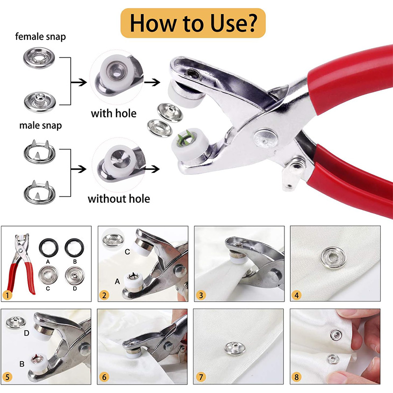 100 set di pinze a scatto pinz - Snap Button Plier recensione e prezzo