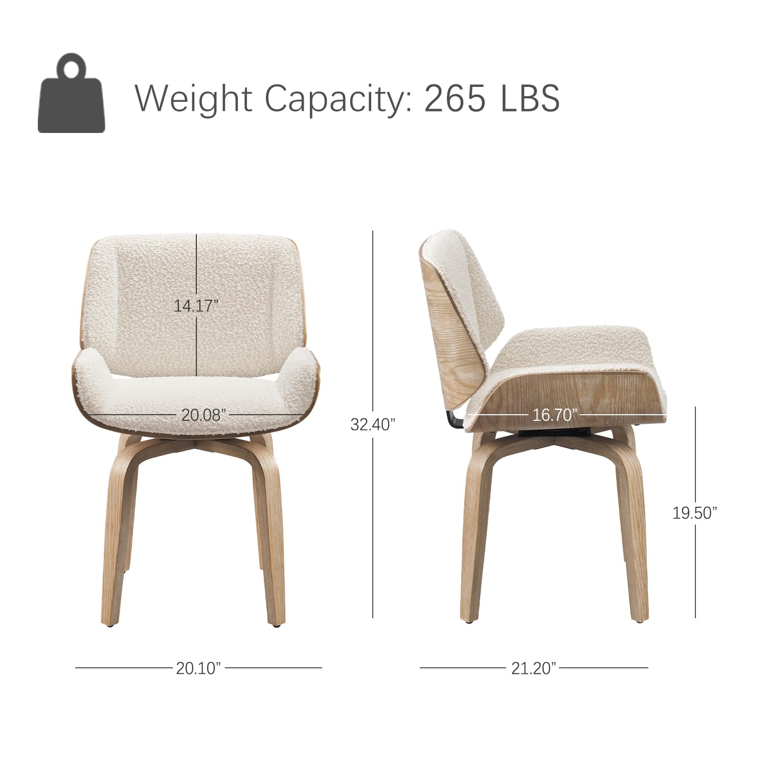 Sedia da Pranzo Girevole, Sedi - Century Textile & Sewing Supply By Owner recensione e prezzo